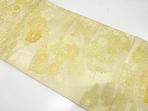 佐賀錦　地紙に観世水・花模様織り出し　袋帯